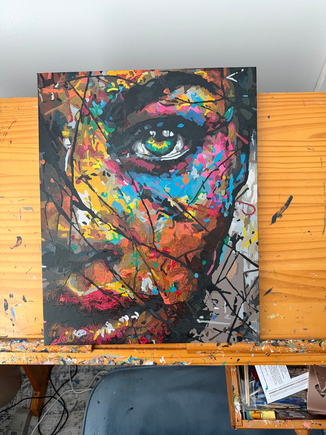 Customer photo review of Chaotic Color Splash (Paint by Numbers)