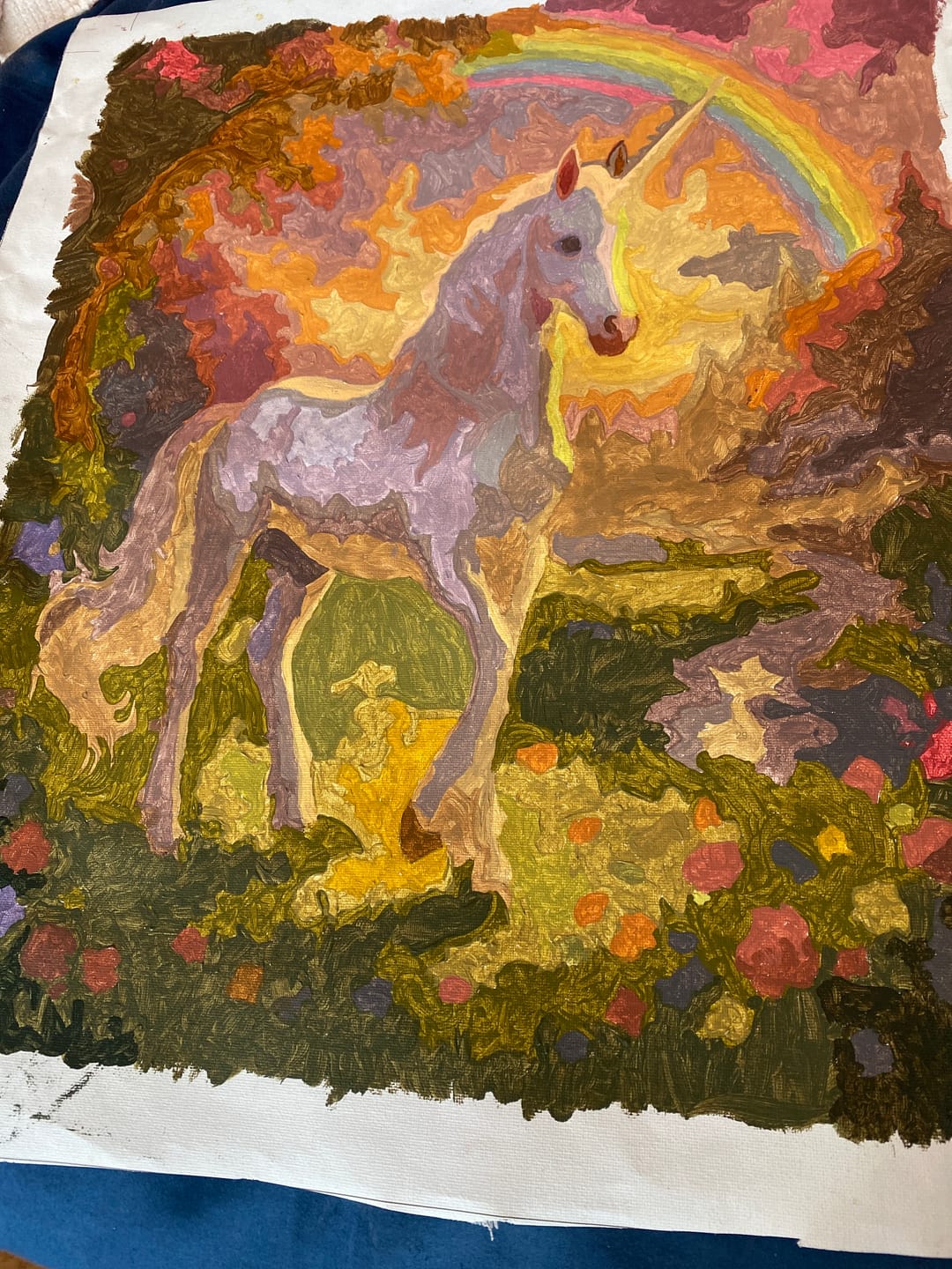 Customer photo review of Paint by Numbers - The Morning Dew Unicorn