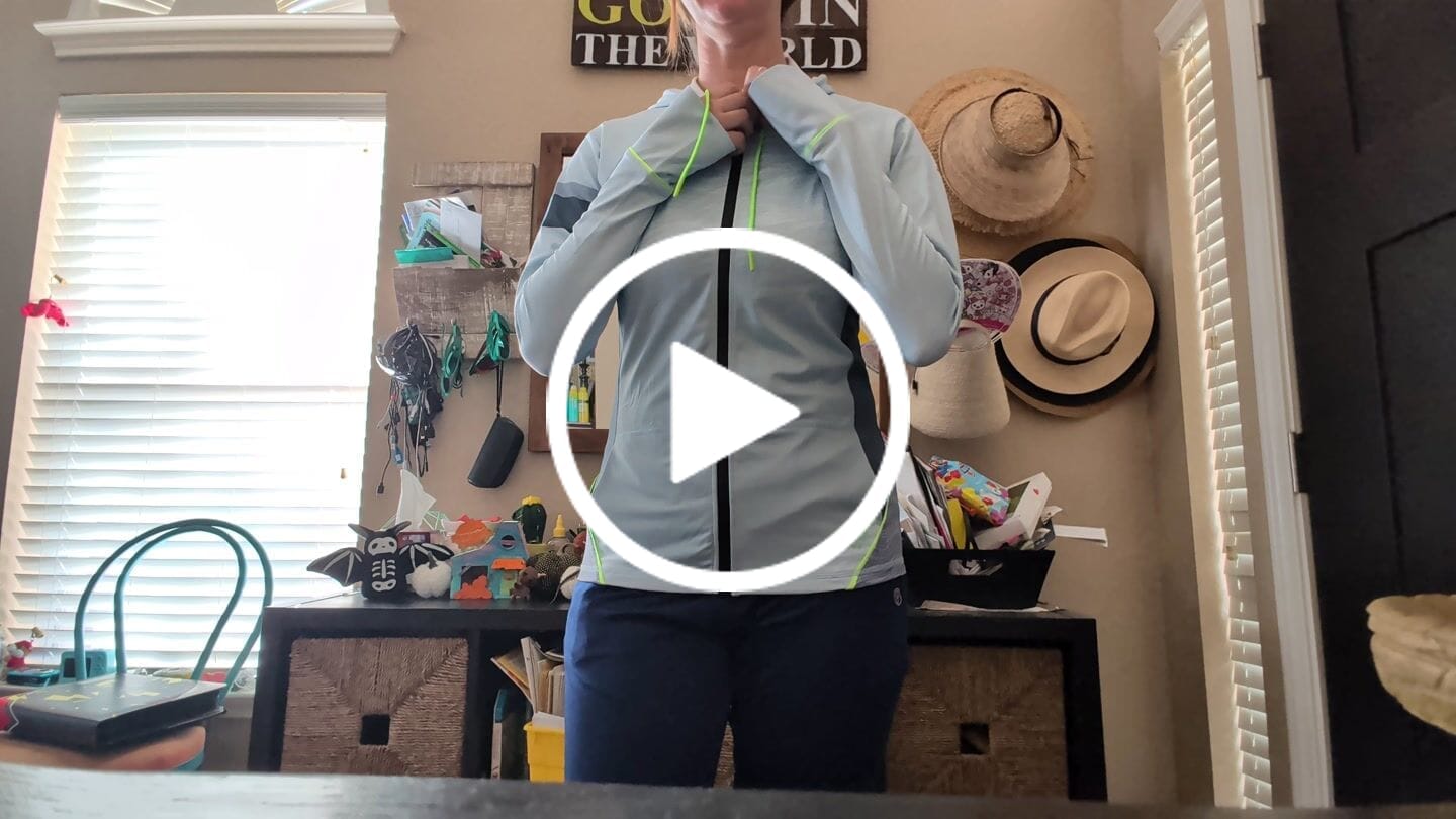 Customer video review of Rash Guard Jacket UPF 50+ with Hood & Pockets | Victoria