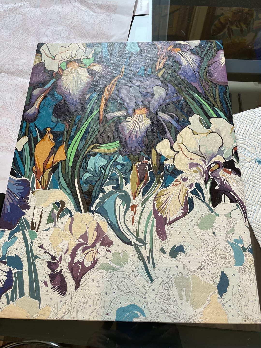 Customer photo review of Floral Noir II (Paint by Numbers)