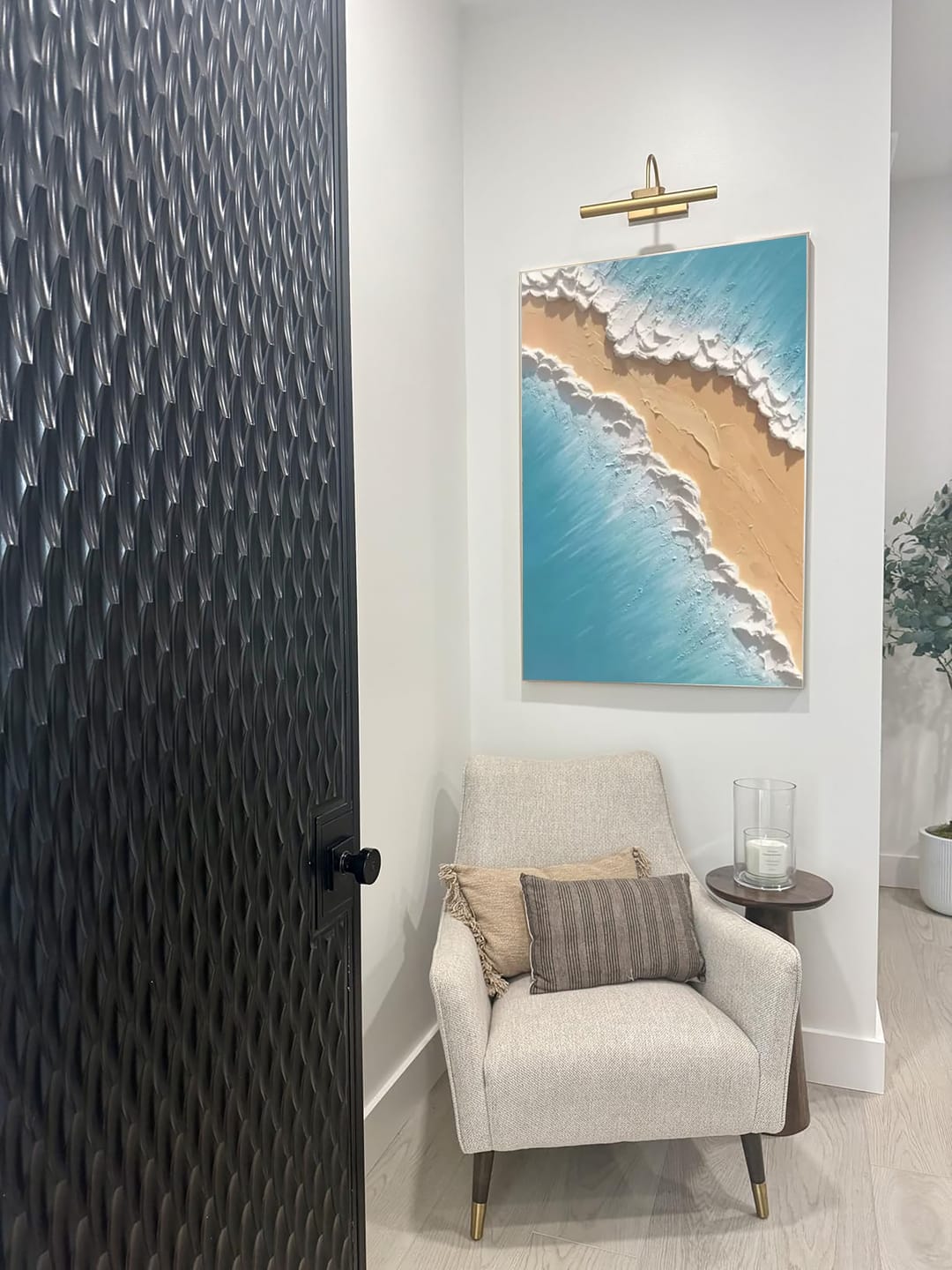 Customer photo review of Minimalist Ocean And Sky Canvas Art #OS056