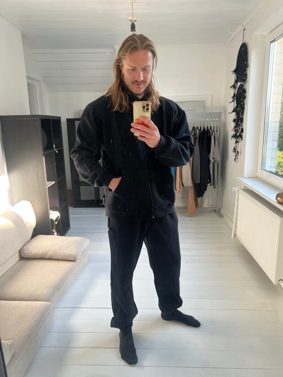Customer photo review of ESSENTIAL COTTON BLEND ZIP HOODIE