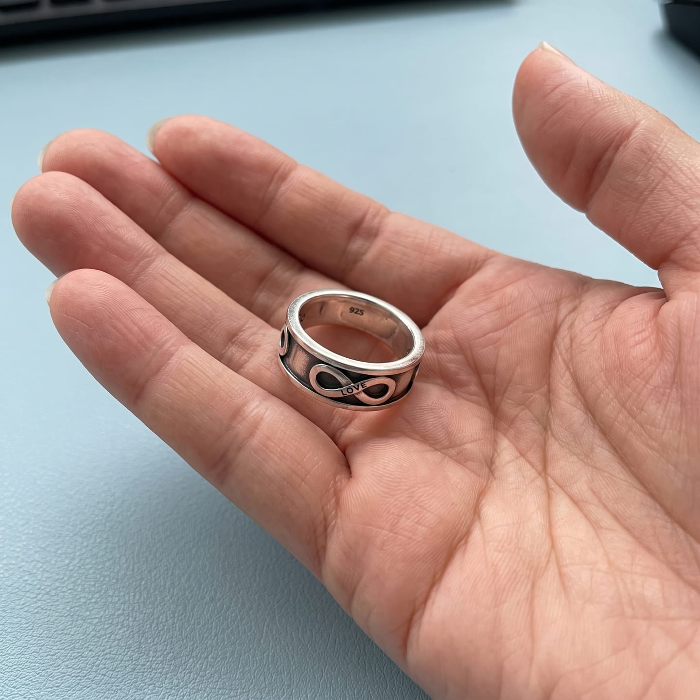 Customer photo review of Infinity Love Ring
