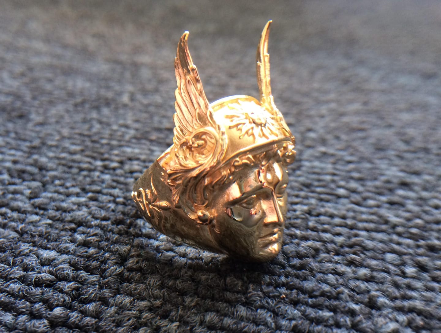 Customer photo review of Hermes Winged Helmet Ring