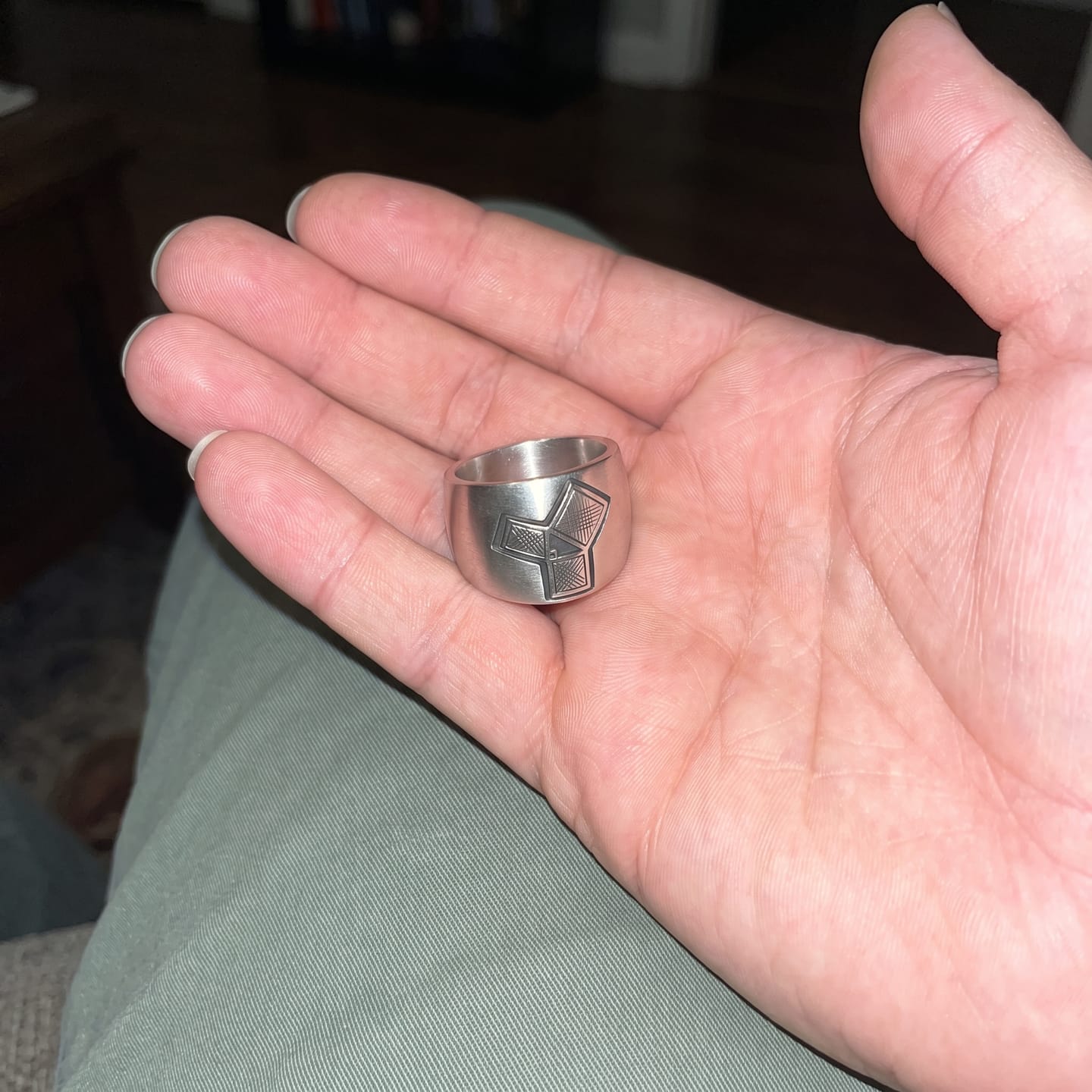 Customer photo review of Masonic Euclid Ring