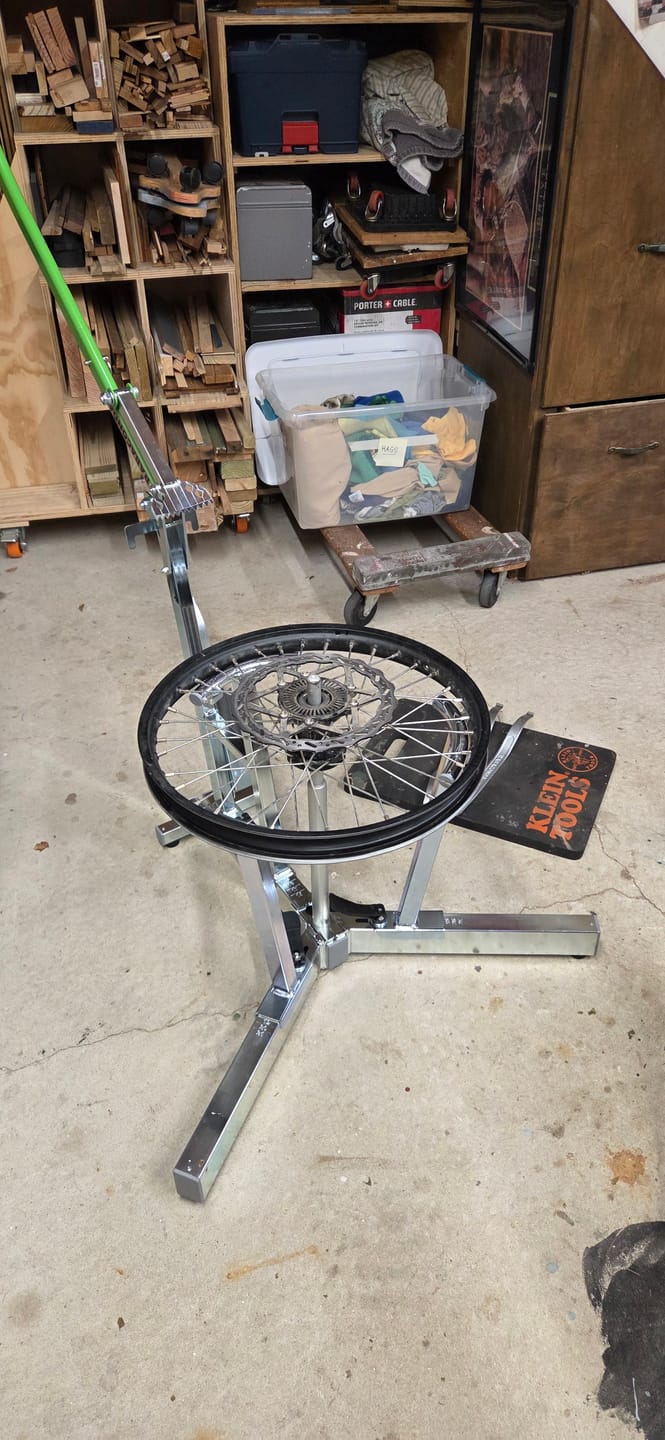 Customer photo review of Rabaconda Dirt Bike Tire Changer