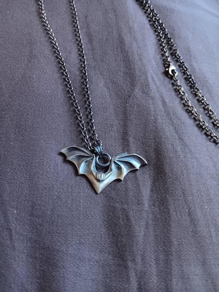Customer photo review of Bat Wings Pendant
