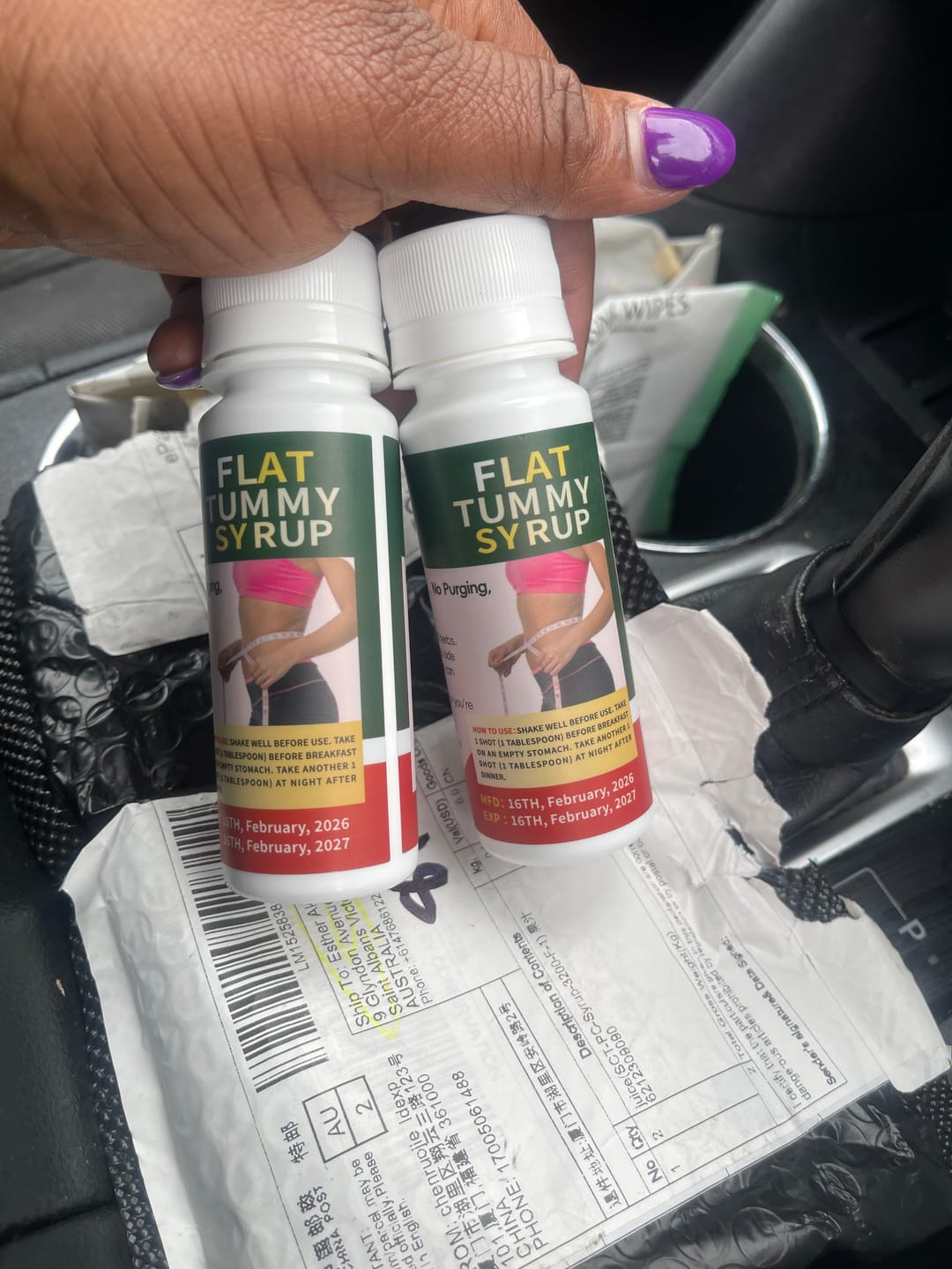 Customer photo review of Flat Belly Syrup