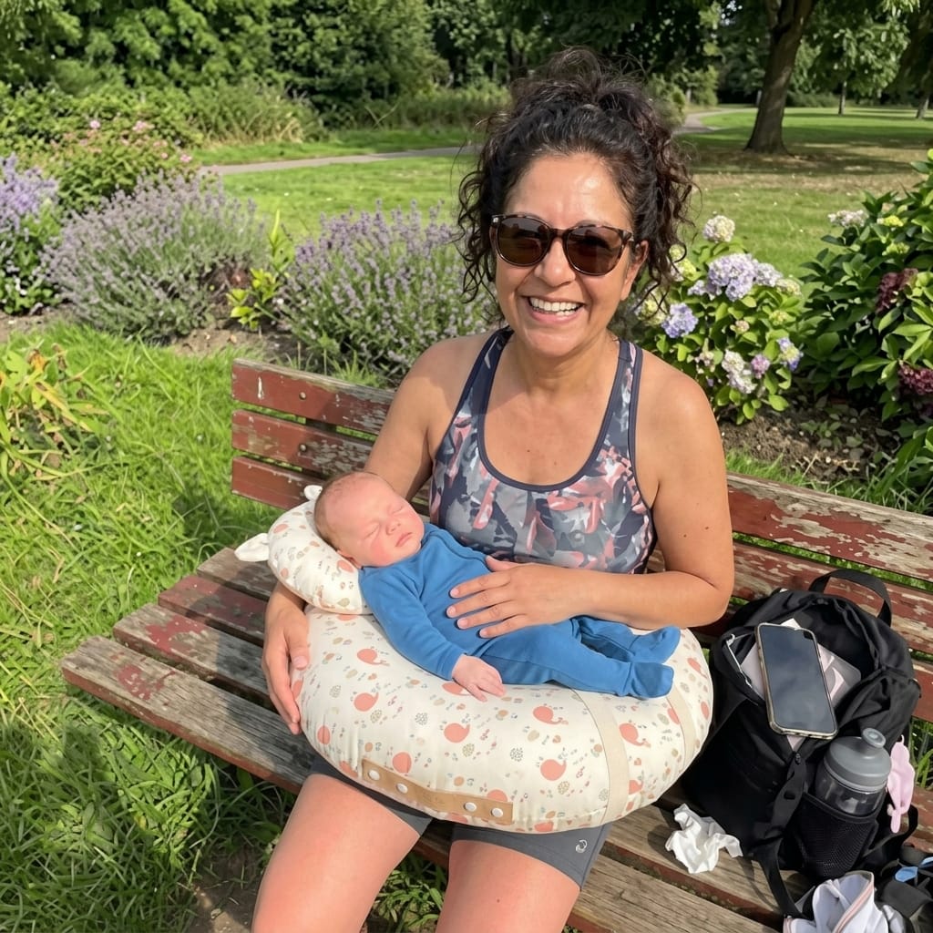 Customer photo review of CozyWrap™ – Cojín de lactancia y descanso para bebé