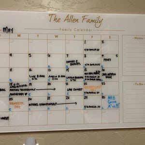 Customer photo review of Custom Two-List Calendar