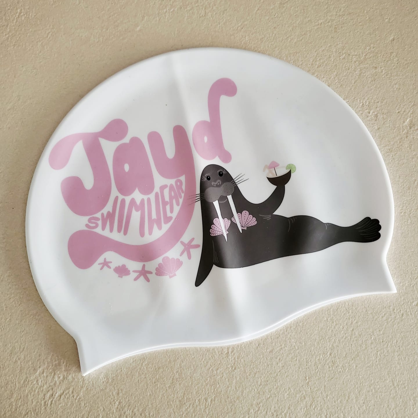Customer photo review of JAYD Swim Cap - Shell Yeah