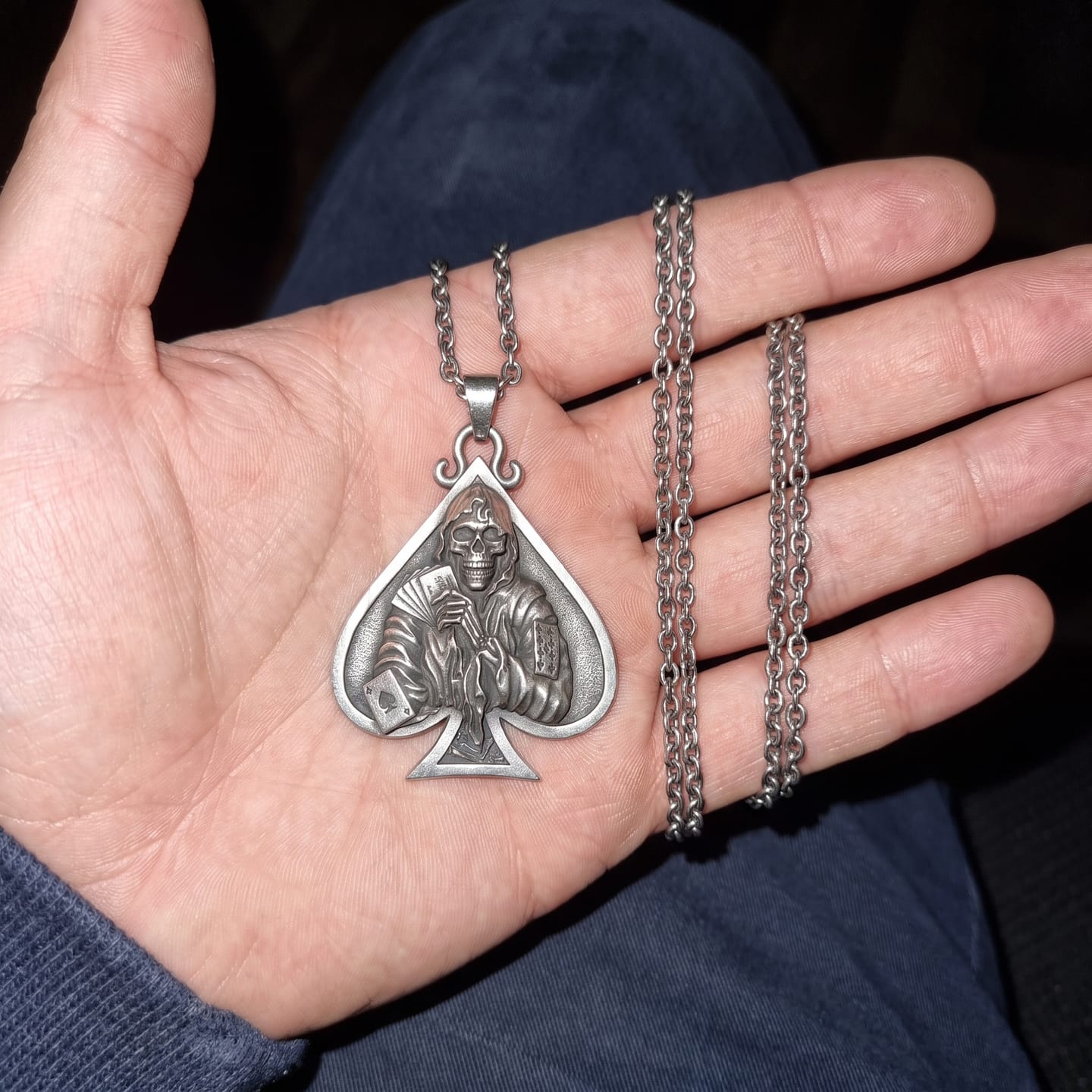 Customer photo review of Death Gambler Pendant
