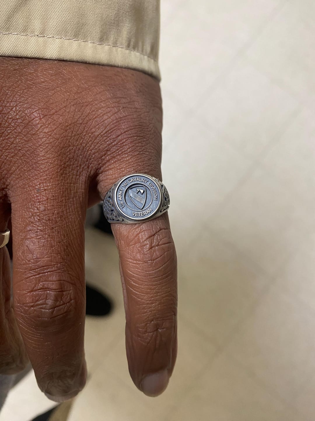 Customer photo review of 1st Cavalry Division Veteran Ring