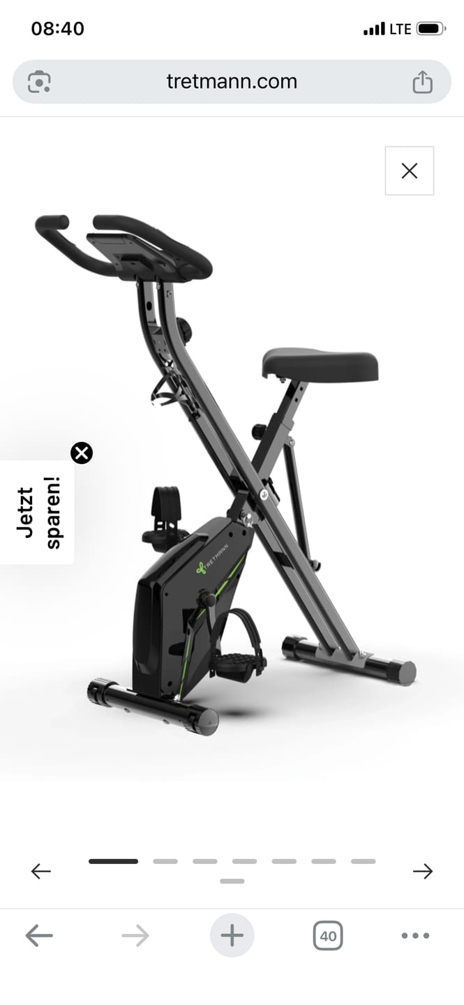 Customer photo review of Tretmann HOME - Klappbarer Heimtrainer