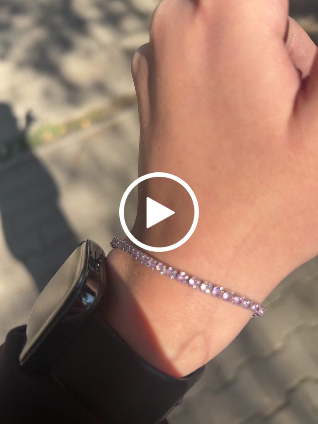 Customer video review of Ava Silver Pink Bracelet