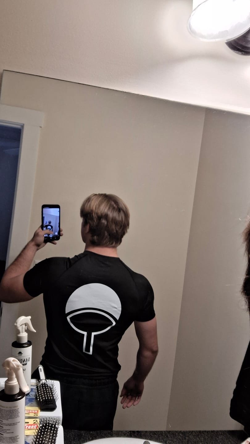 Customer photo review of Cursed Clan Compression T-Shirt