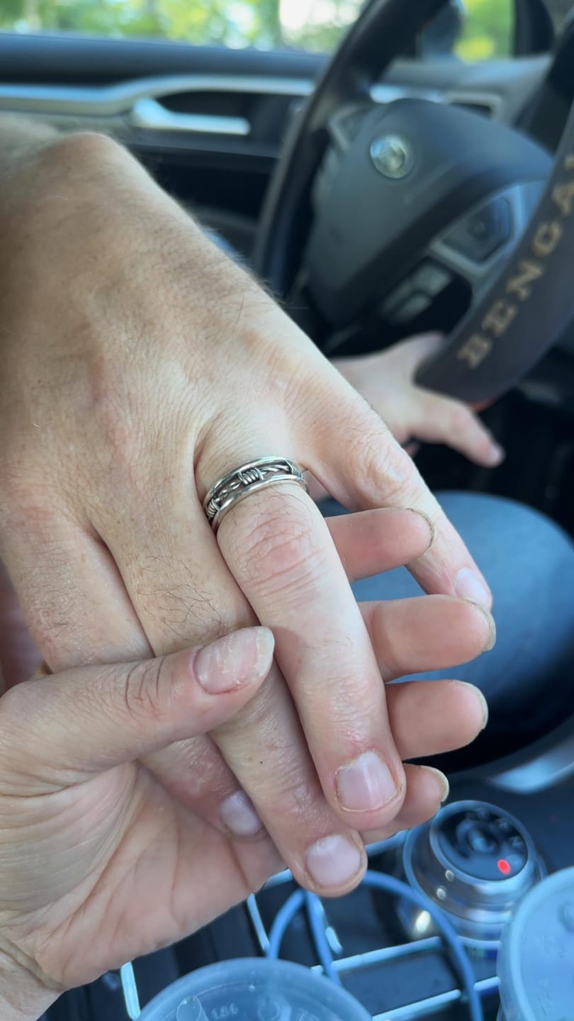 Customer photo review of Twisted Barbed Wire Ring