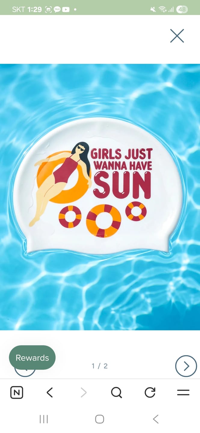 Customer photo review of JAYD Swim Cap - Float On