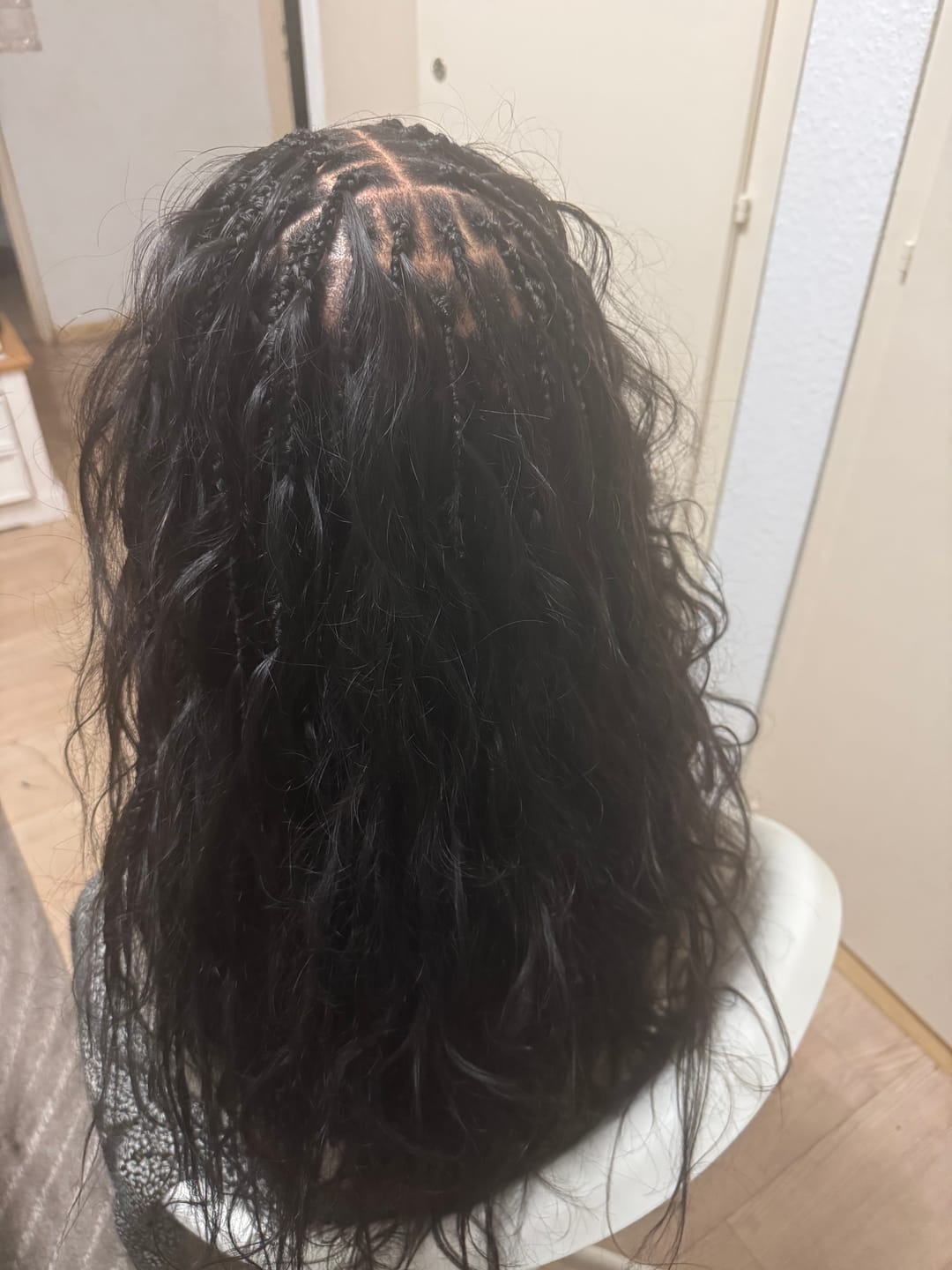 Customer photo review of Double Drawn Burmese Body Wave Human Braiding Hair