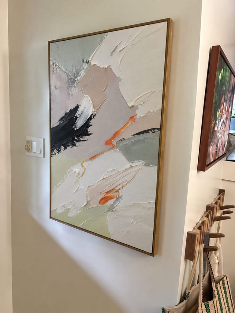 Reseña fotográfica de cliente sobre arte expresionista abstracto ZYTE