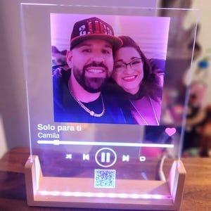 Customer photo review of Spotify Song Plaque