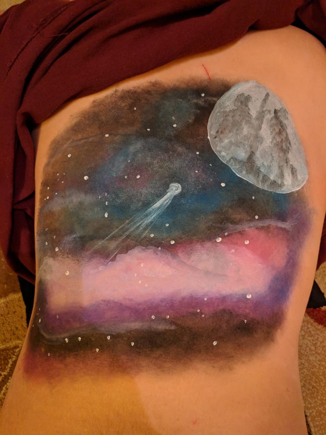 Customer photo review of Blue Squid Twist-Up Face & Body Paint Crayons