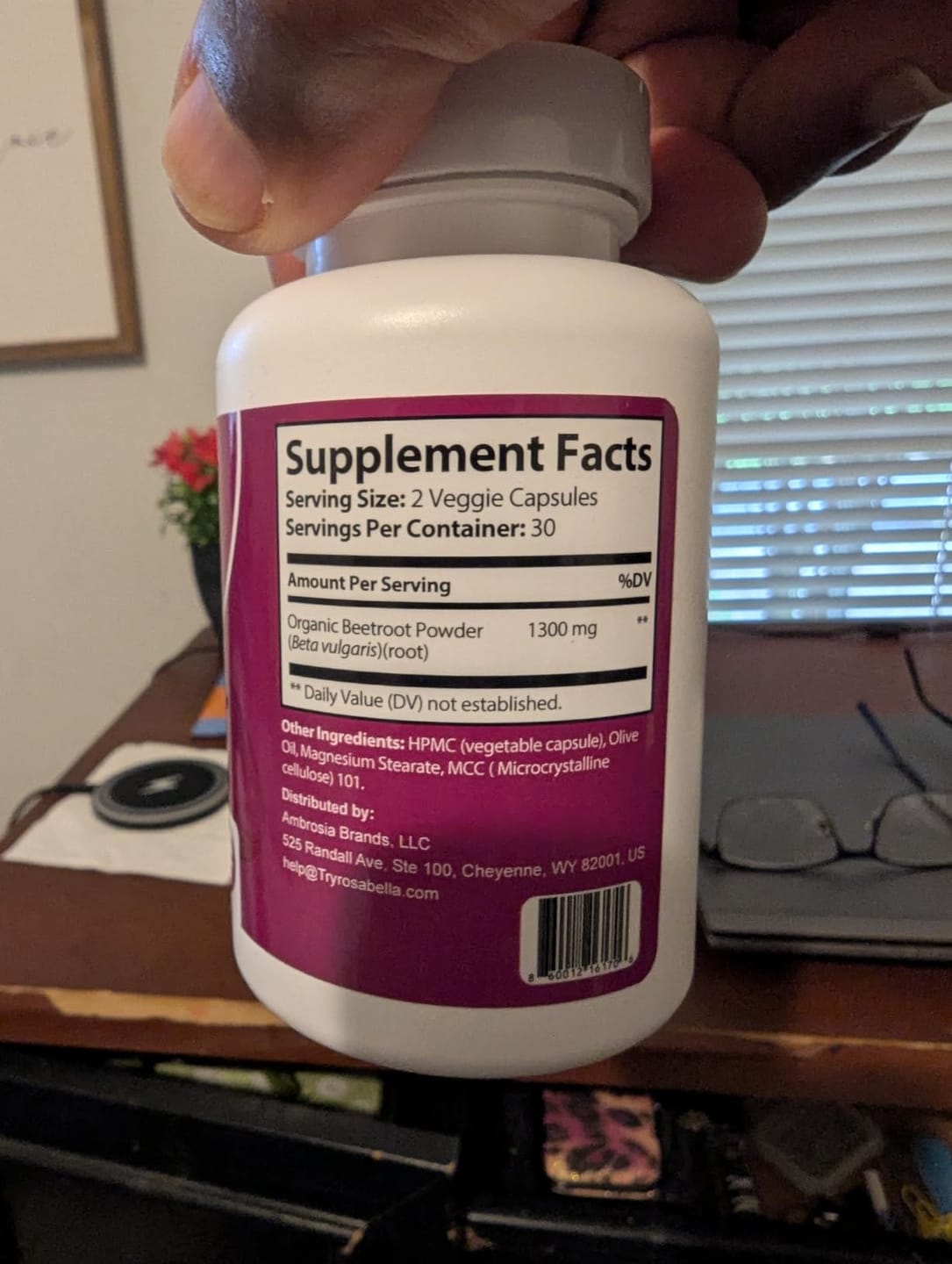 Customer photo review of Cápsulas de Remolacha Rosabella