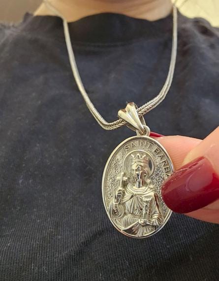 Customer photo review of Saint Barbara Pendant