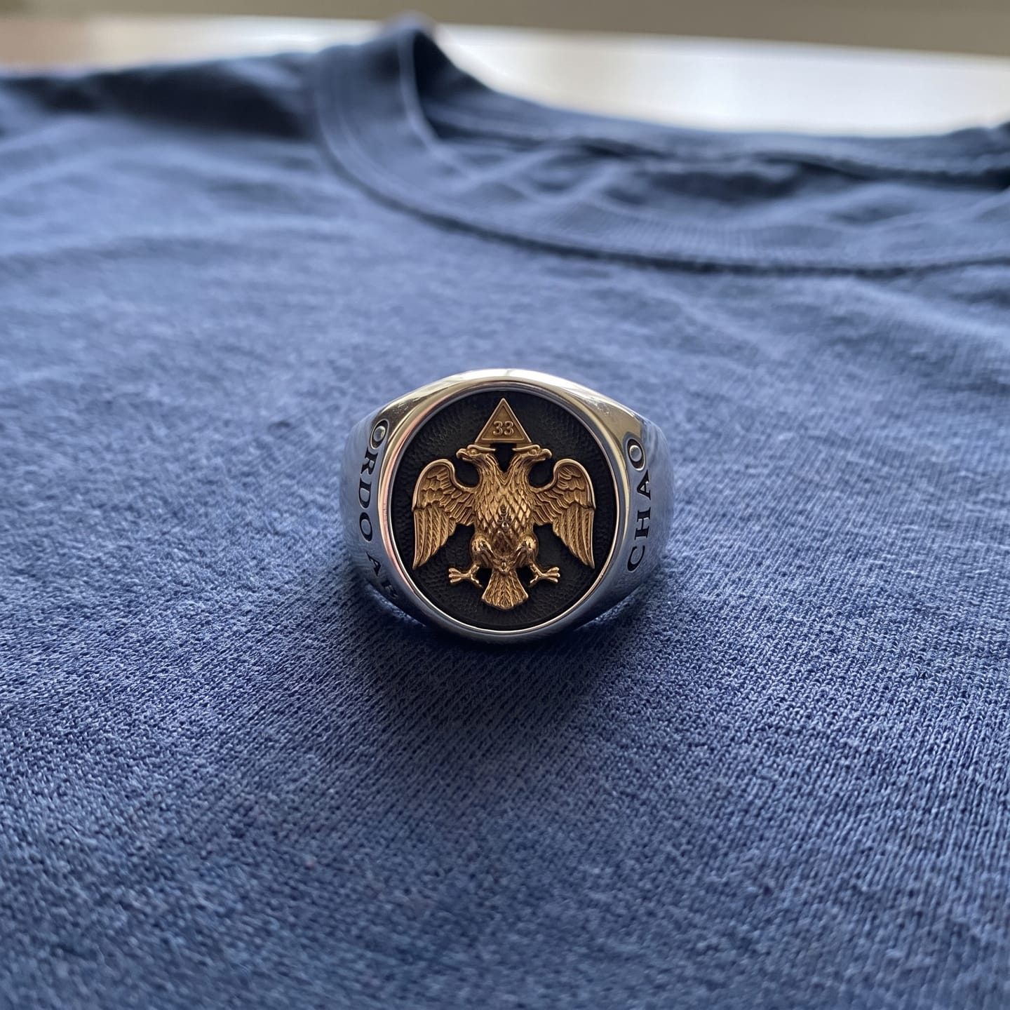Customer photo review of Masonic 33rd Degree Eagle Ring