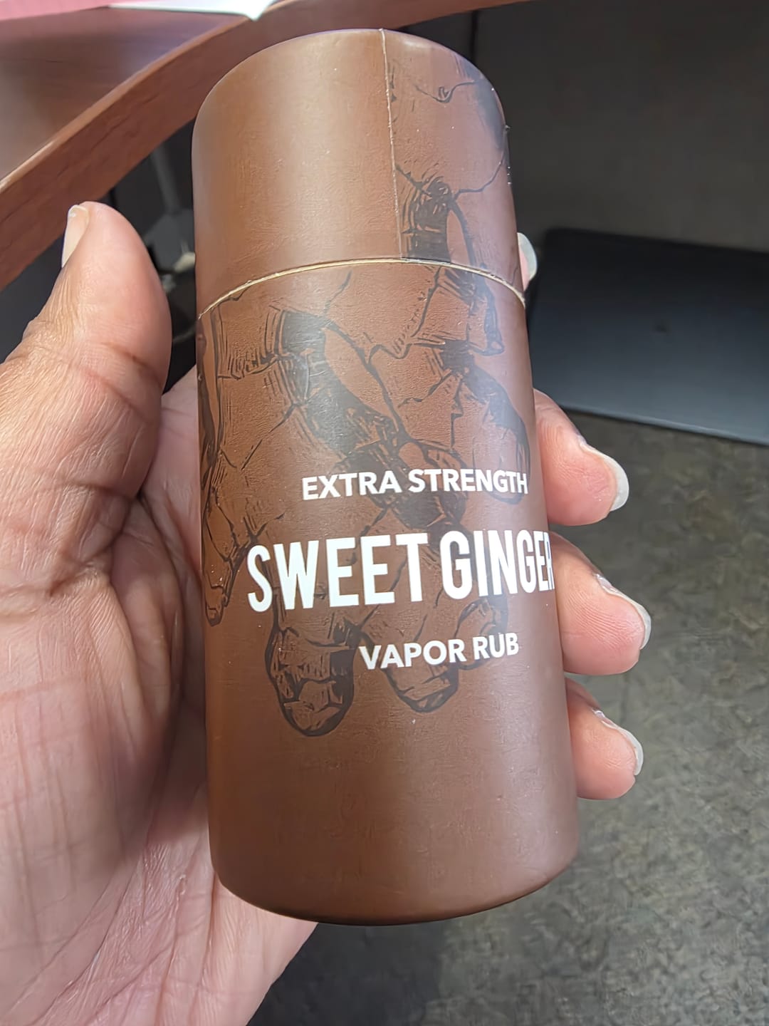 Customer photo review of Extra Strength Sweet Ginger Vapor Rub Stick