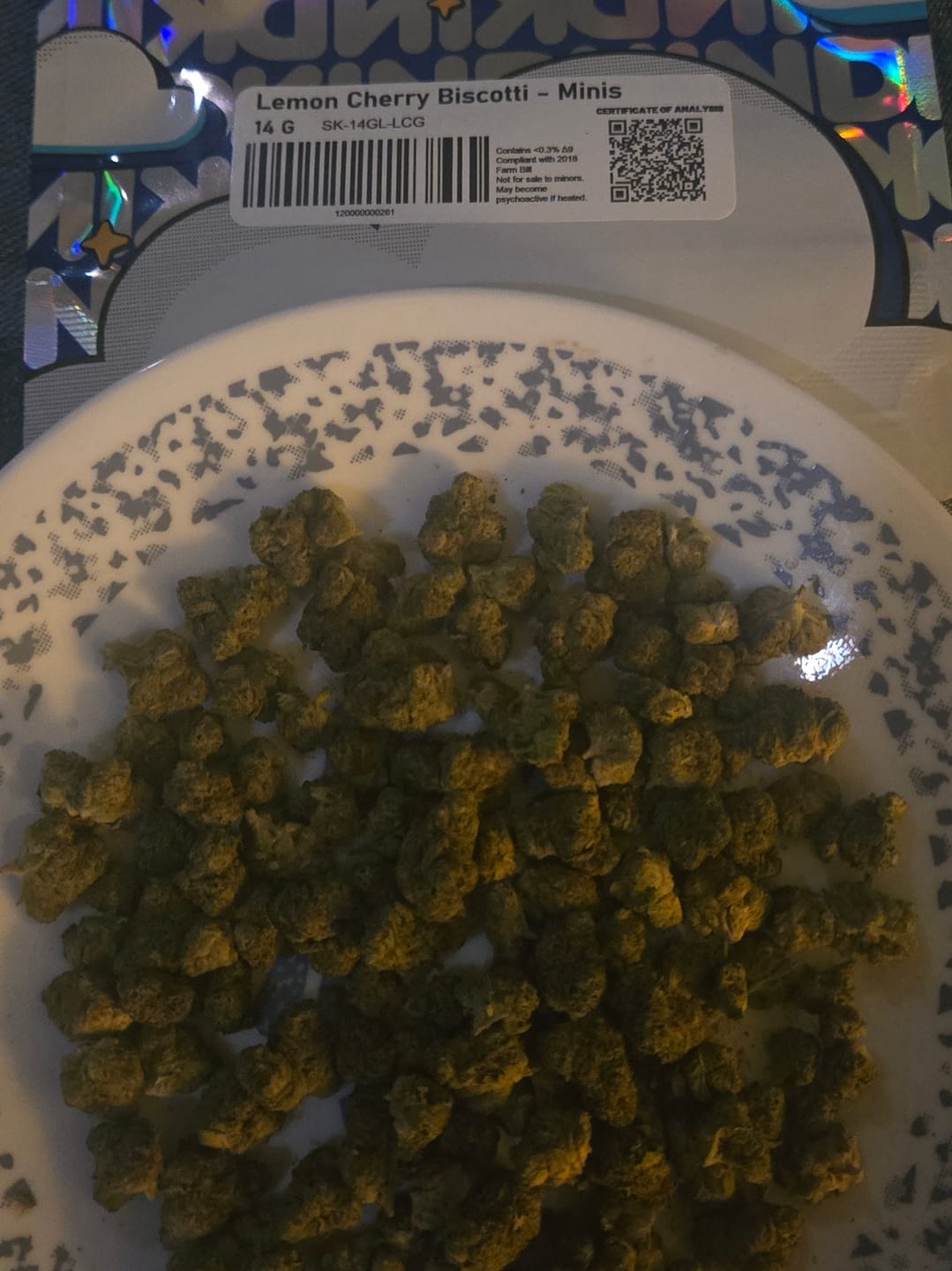 Customer photo review of Lemon Cherry Biscotti - Minis - 14 Grams - Hybrid