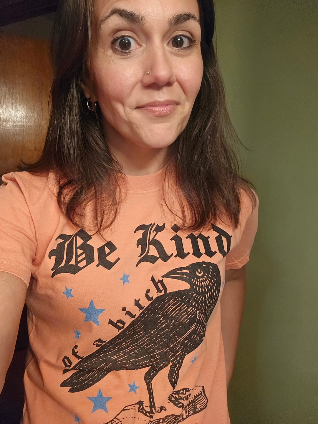 Customer photo review of Be Kind of a Bitch Crow Tee