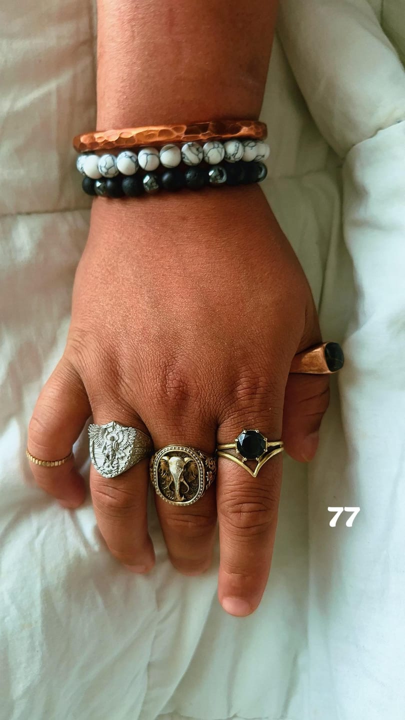 Customer photo review of Archangel Michael Defeating Dragon Ring