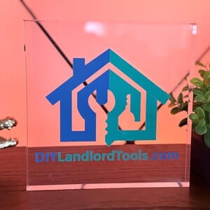 Customer photo review of Tabletop Business Logo Sign