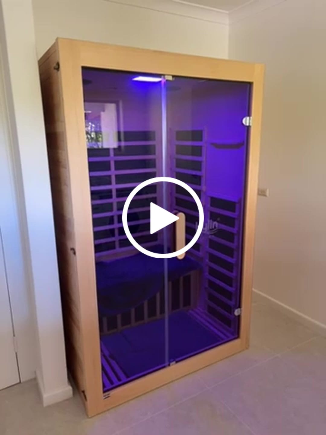 Customer video review of Kylin Low EMF Carbon Infrared Sauna Room 2 Person H6203 (Floor Heater included)