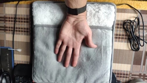 Customer photo review of USB Foot Warmer with Washable Cover