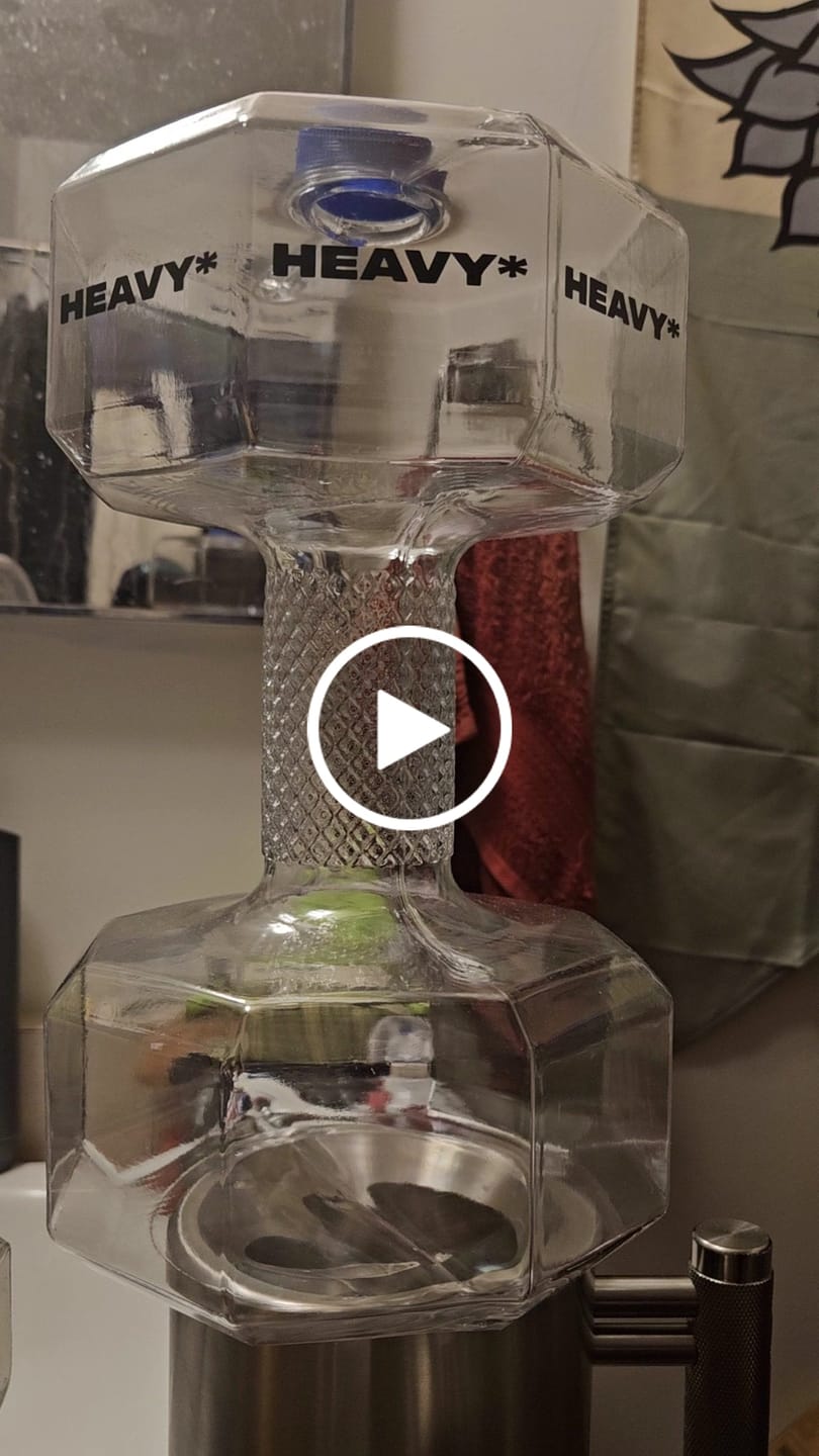 Customer video review of HEAVY* Dumbbell Bottle