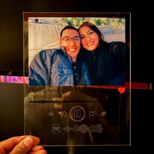 Customer photo review of Spotify Song Plaque