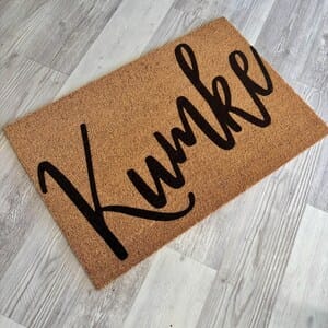 Customer photo review of Personalized Handwriting Family Surname Doormat
