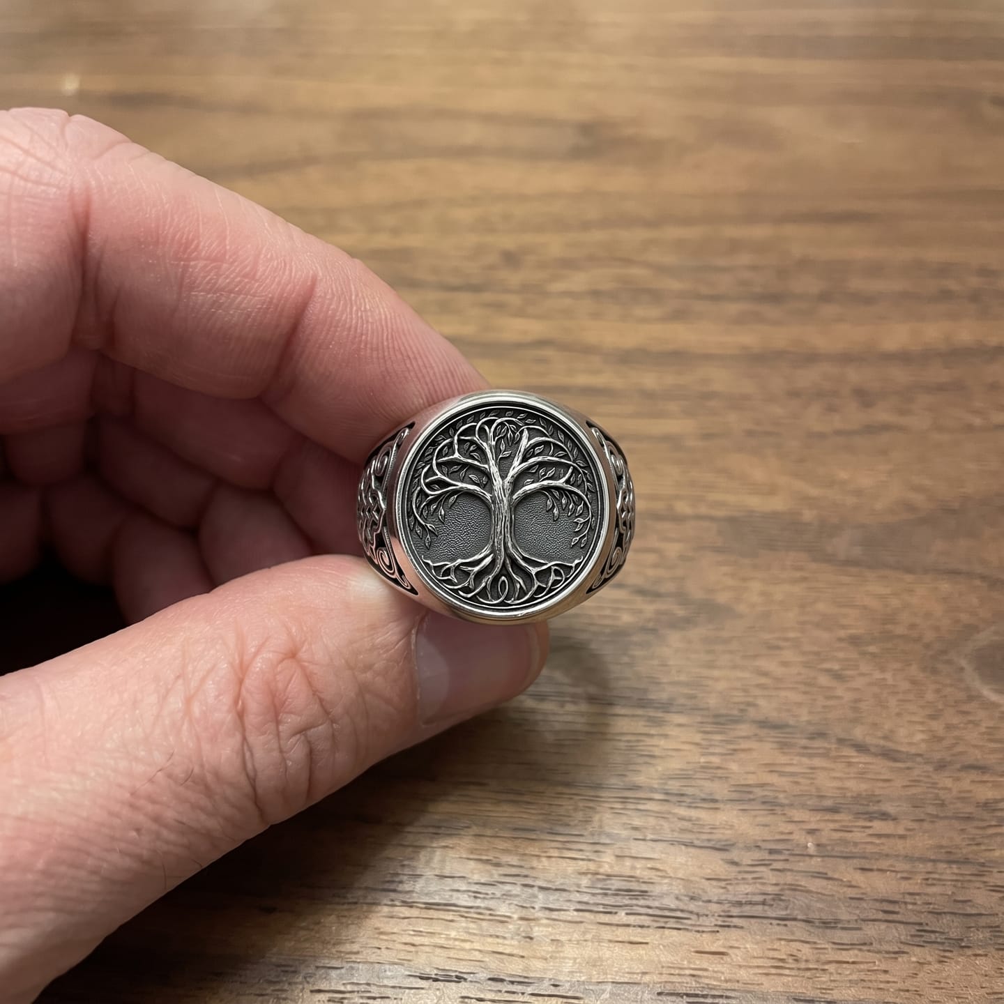 Customer photo review of Norse Yggdrasil Ring