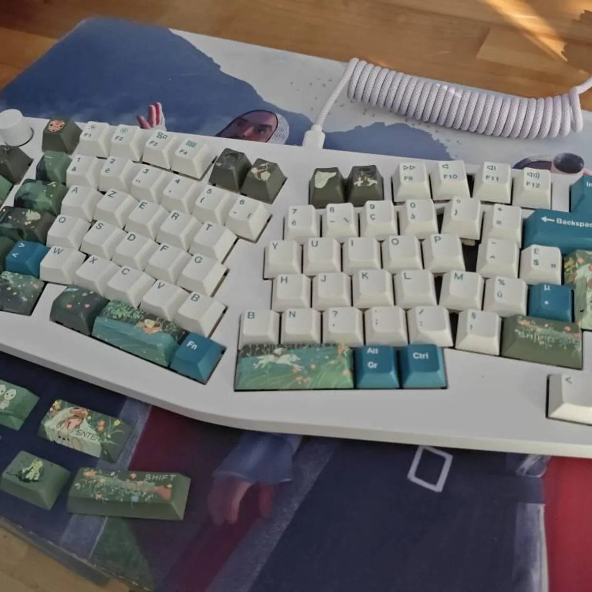 Customer photo review of Princess Mononoke Keycaps