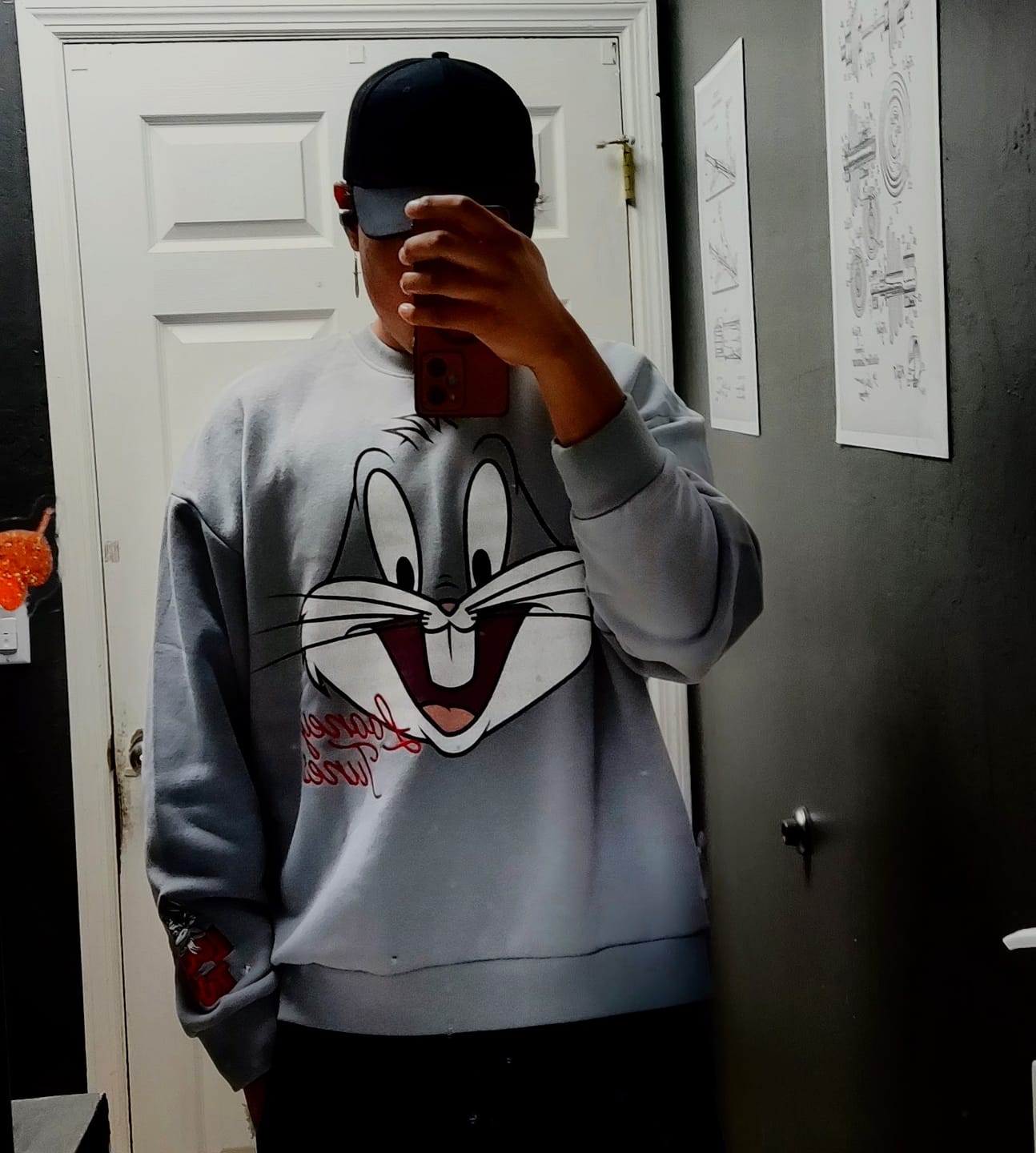 Customer photo review of 5255 - Looney Tunes Face Crewnecks