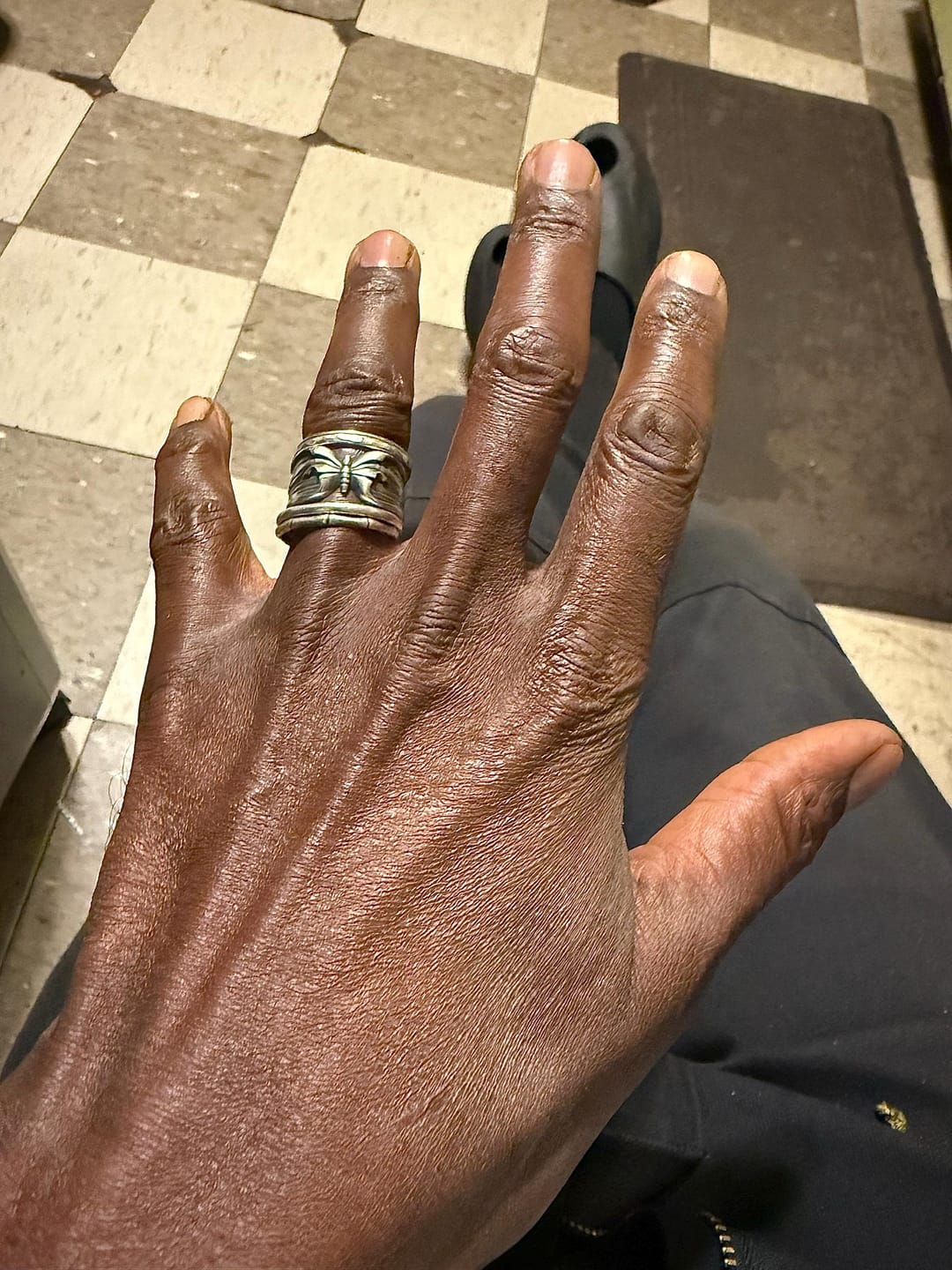 Customer photo review of Ribbed Wing Butterfly Ring