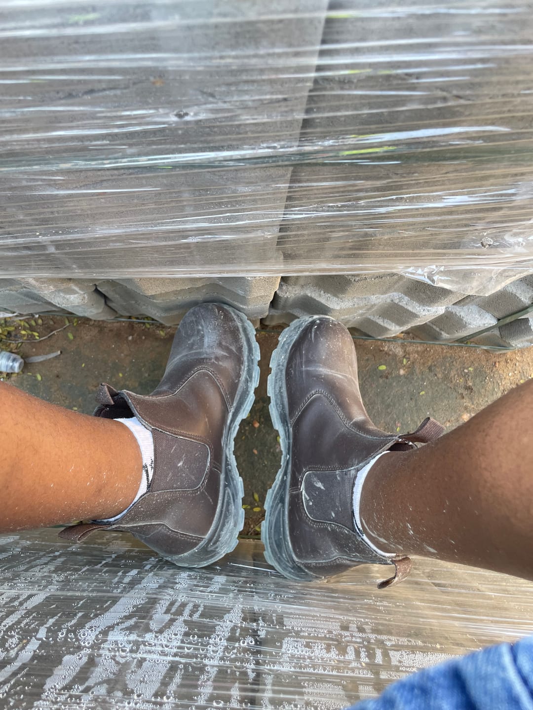 Customer photo review of Grittgear Mangano S1 Leather Safety Boot - Chocolate