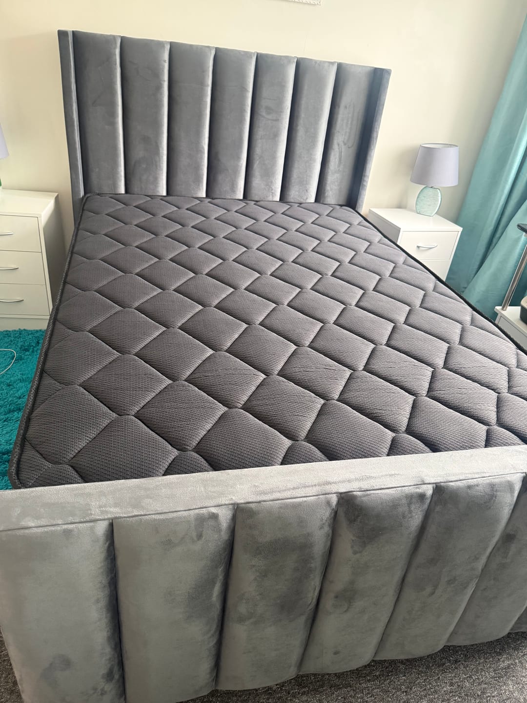 Customer photo review of Quebec Wingback Bed Frame From UK Bespoke
