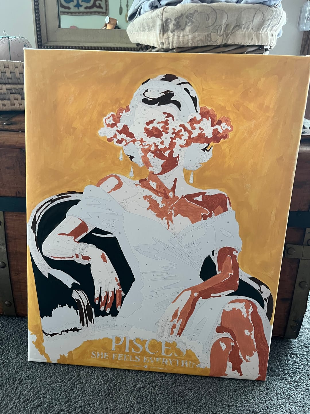 Customer photo review of Pisces Lady | Paint by Number