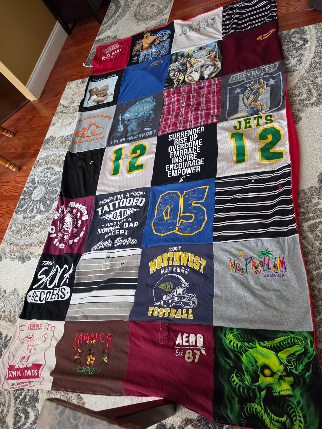 Customer photo review of Project Repat T-Shirt Quilt