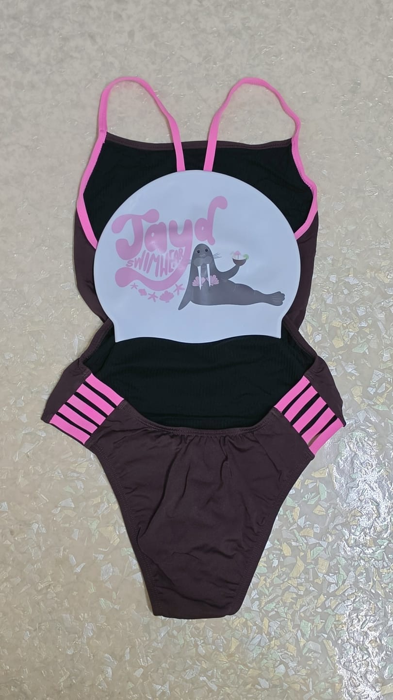 Customer photo review of JAYD Swim Cap - Shell Yeah