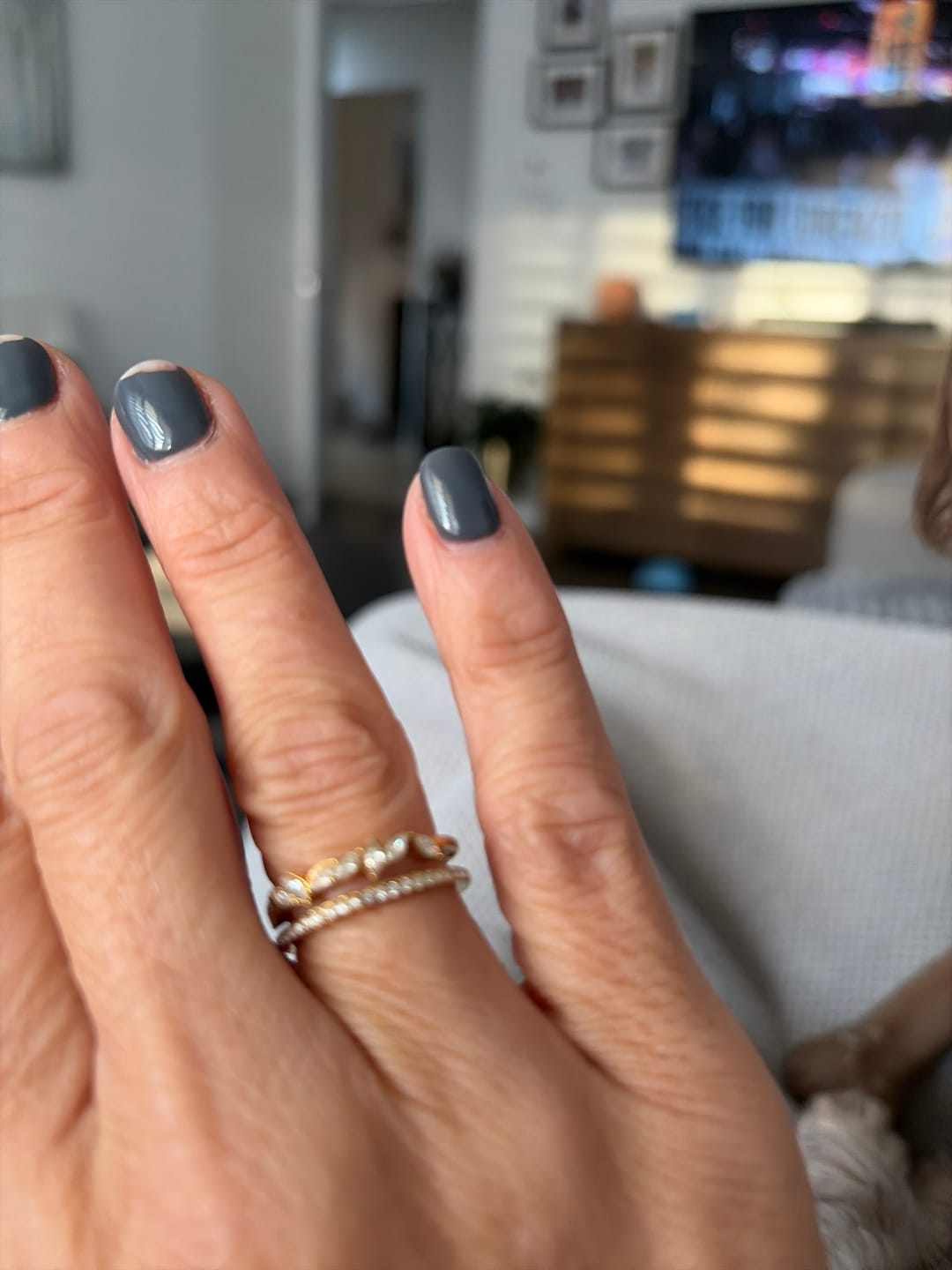 Customer photo review of 18K Gold Mia Crystal Ring
