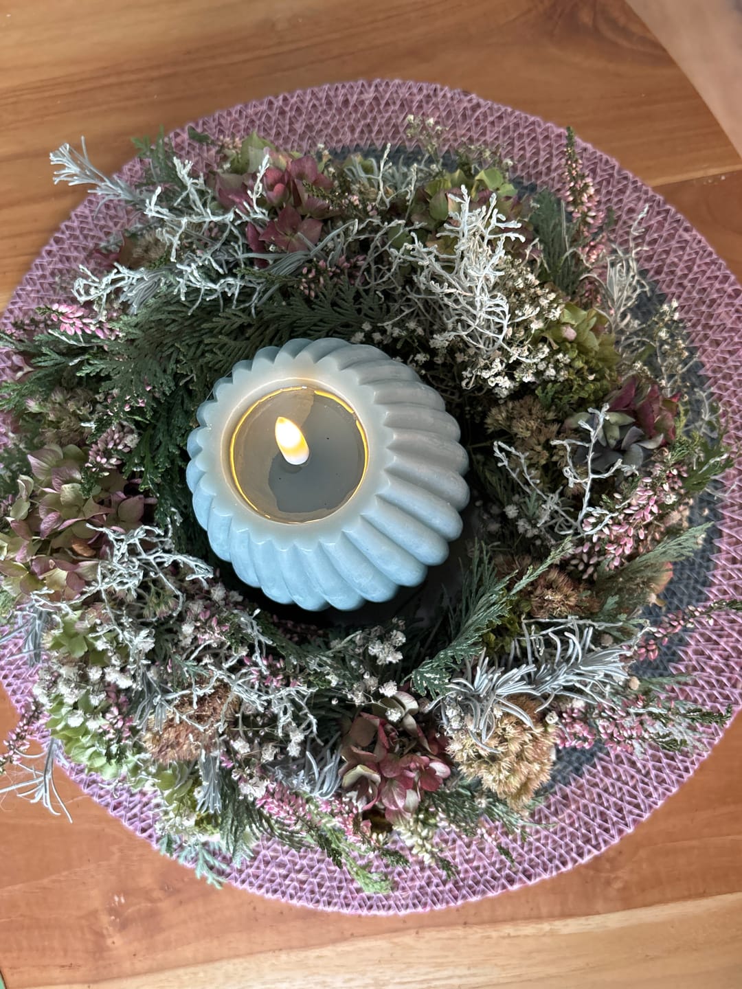 Customer photo review of LED Rillelys D 10 x H 15 cm Salvie grøn